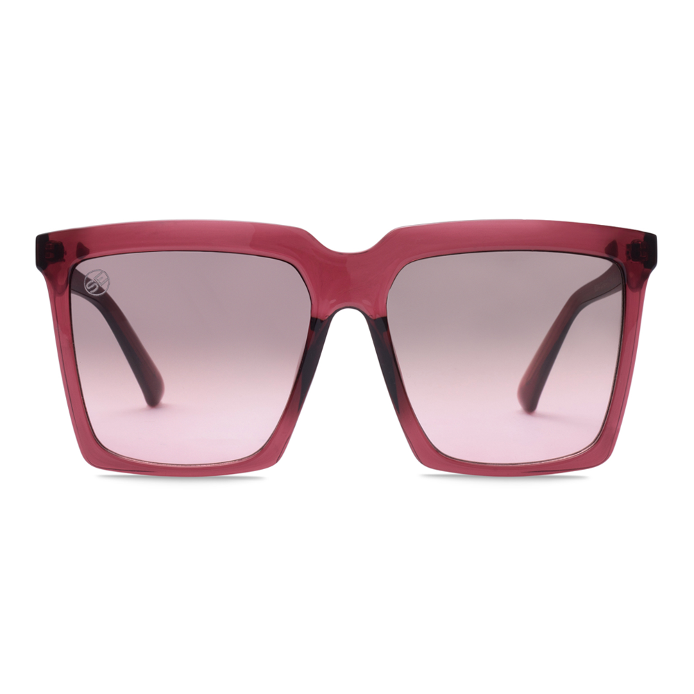 Ruby Red Oversized Fashion Sunglasses - Swoon Eyewear - Prague Front View