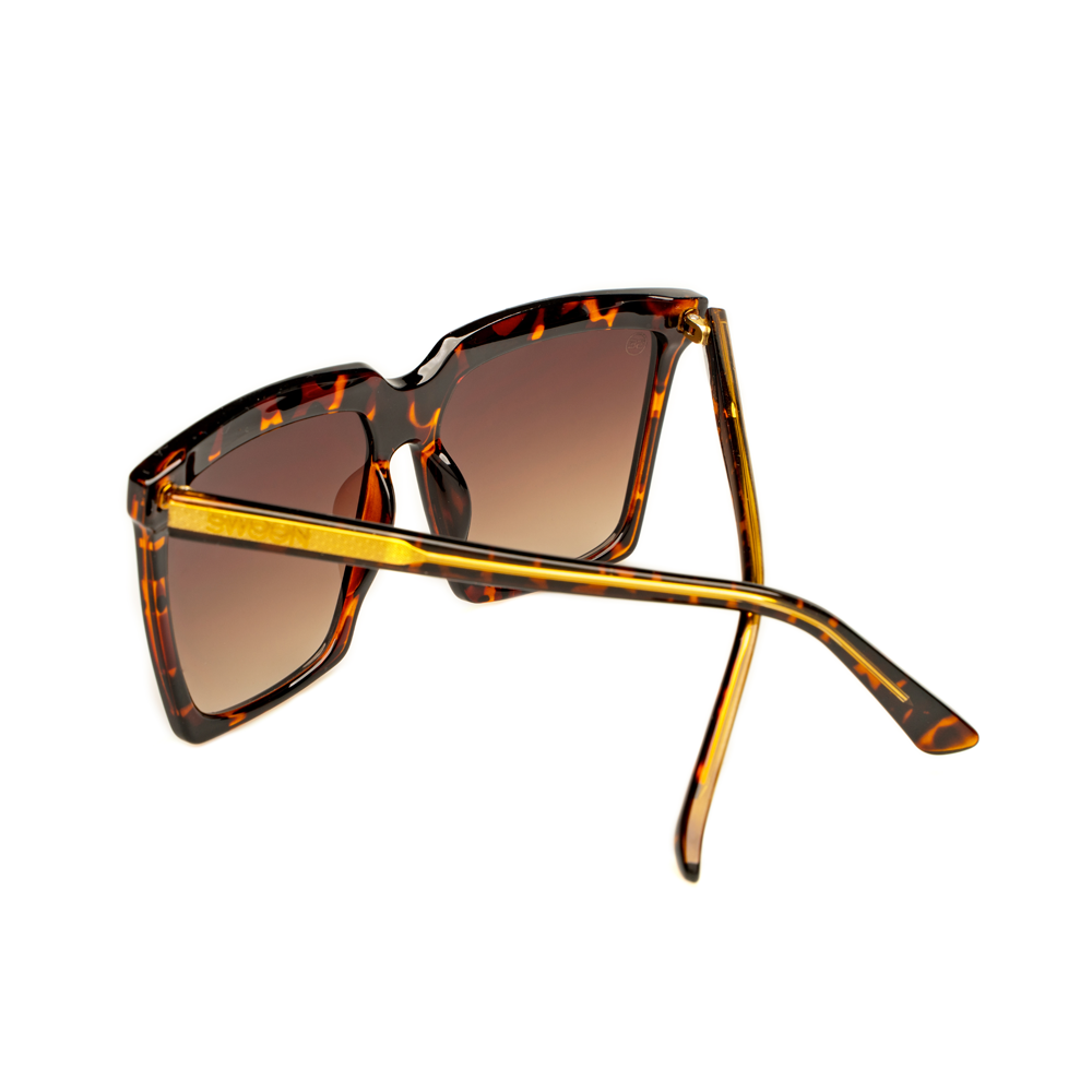 Tort Oversized Fashion Sunglasses - Swoon Eyewear - Adelaide Back View