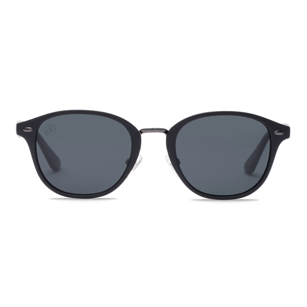 Polarized - Matte Black & Gunmetal - Sunglasses - Swoon Eyewear - Algiers Front View