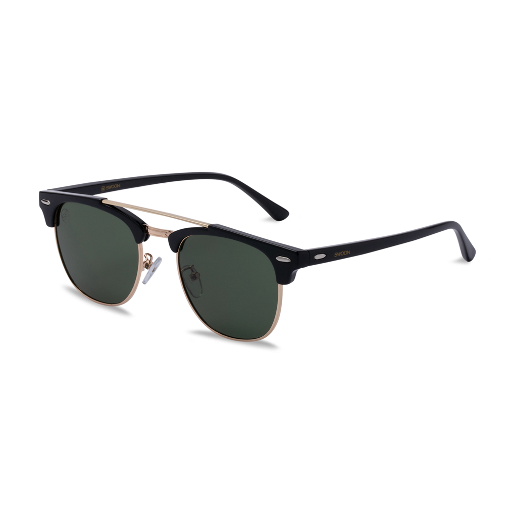 Black & Gold Sunglasses - Swoon Eyewear - Amsterdam Side View