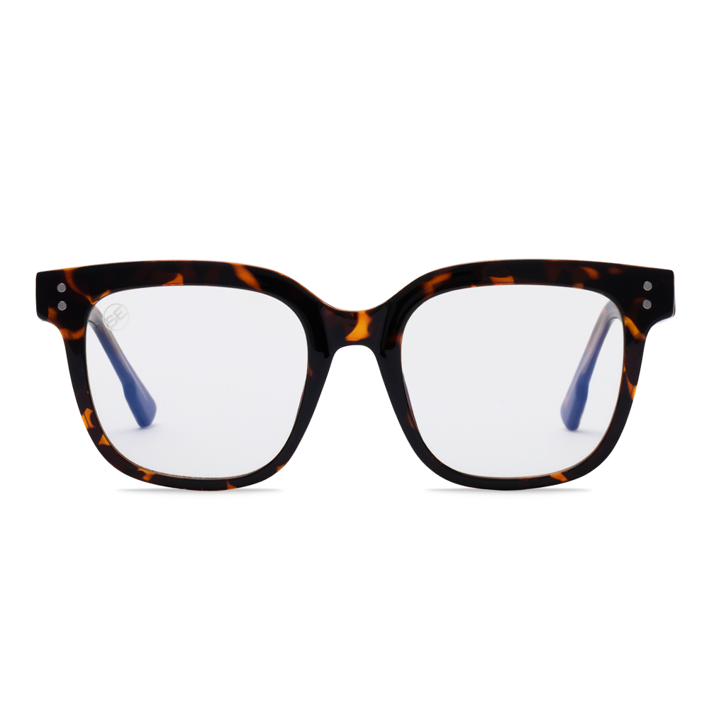 Tortoise Blue Light Blocking Glasses - Swoon Eyewear - Berlin Front View