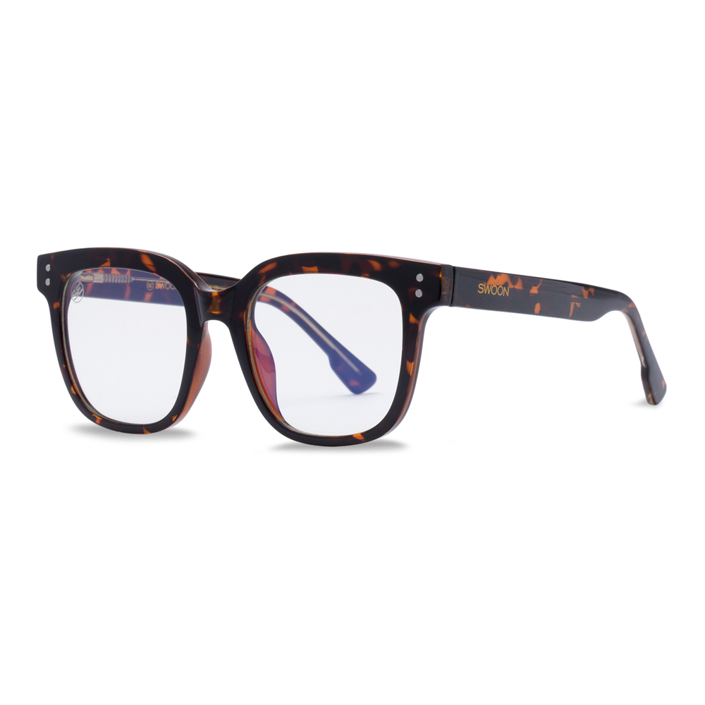 Tortoise Blue Light Blocking Glasses - Swoon Eyewear - Berlin Side View 2