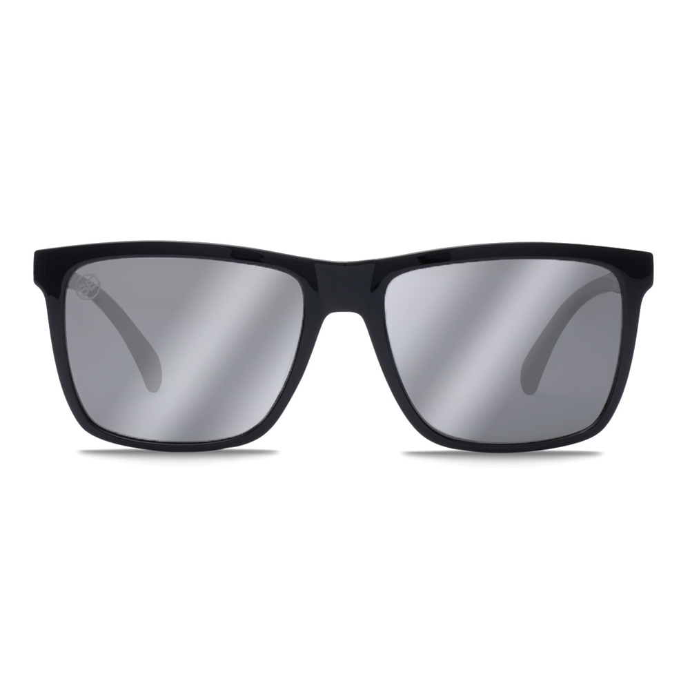 Black & Grey Mirror Sunglasses - Swoon Eyewear - Boston Front View