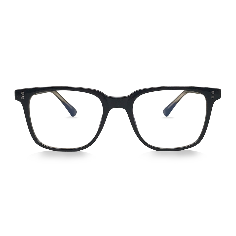 Black Rectangular - Blue Light Blocking Glasses - Swoon Eyewear - Brisbane Front View