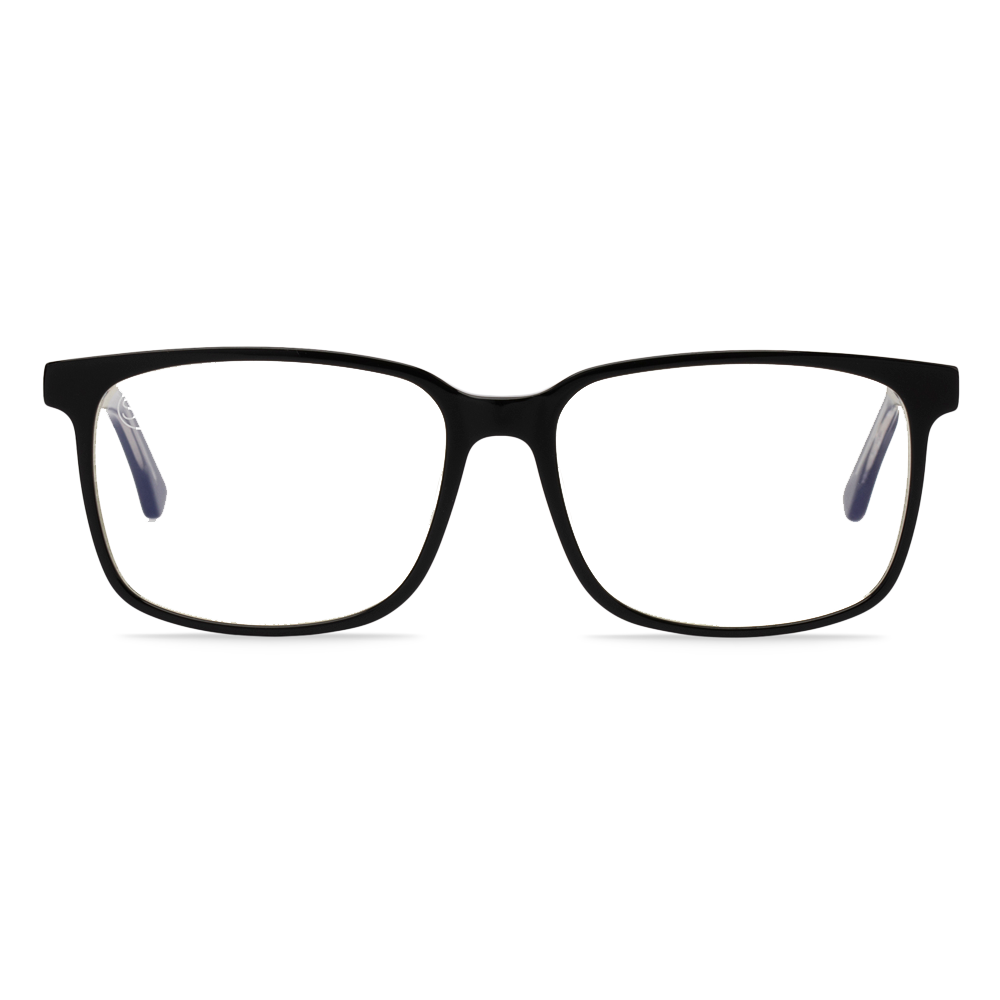 Black Square Blue Light Blocking Glasses - Swoon Eyewear - Cairo Front View