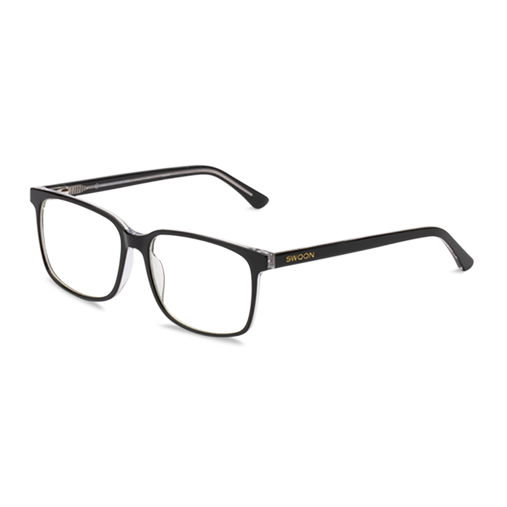 Black Square Prescription Glasses - Order Online - Swoon Eyewear - Cairo Side View