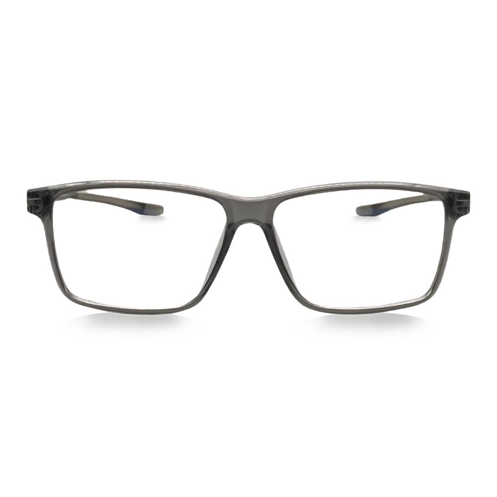 Translucent Grey - Rectangular Sporty - Prescription Glasses - Swoon Eyewear - Cape Town Front View