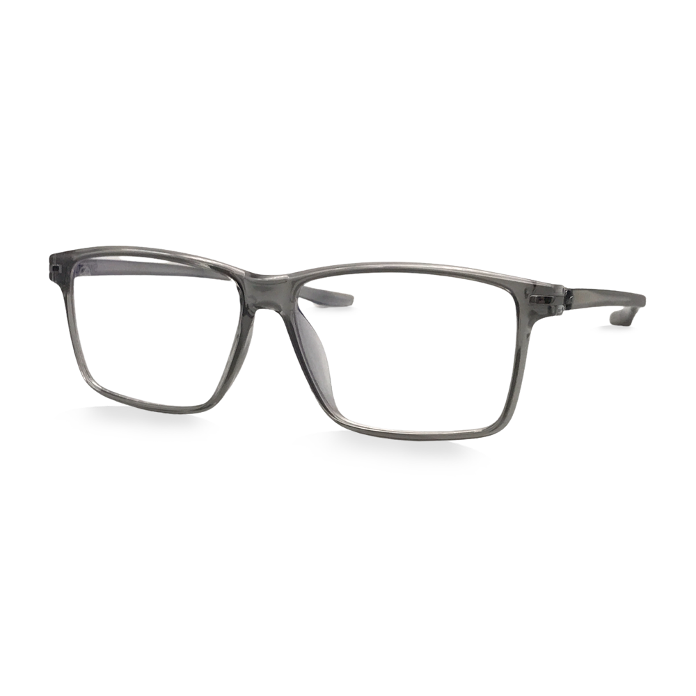 Translucent Grey - Rectangular Sporty - Prescription Glasses - Swoon Eyewear - Cape Town Side View 2