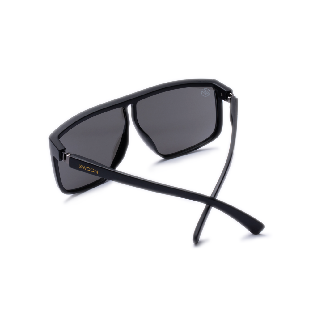 Black Oversized Fashion Sunglasses - Swoon Eyewear - Copenhagen Back View