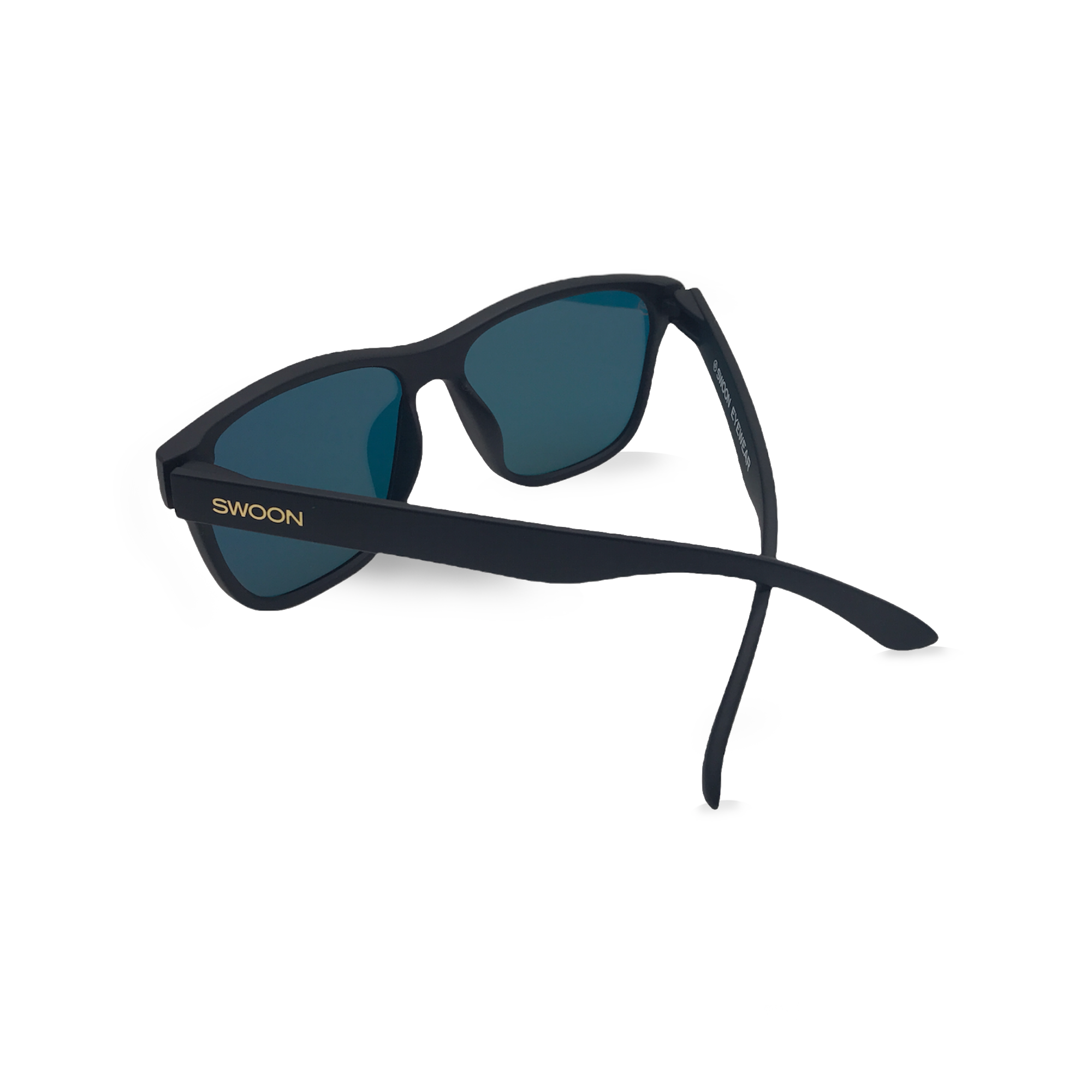 Polarized Red Mirror Matte Black Sunglasses - Swoon Eyewear - Dubai Back View