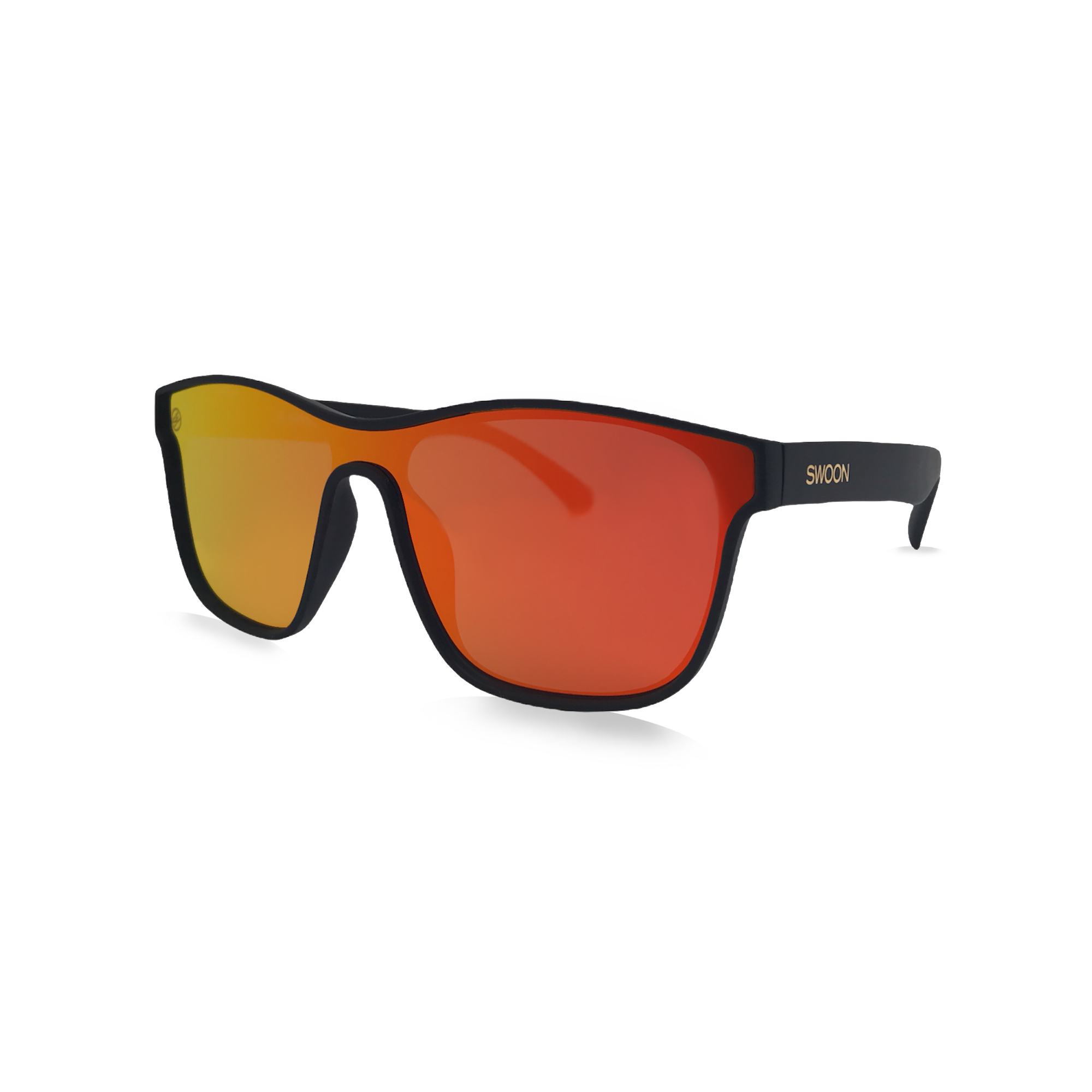Polarized Red Mirror Matte Black Sunglasses - Swoon Eyewear - Dubai Side View 2