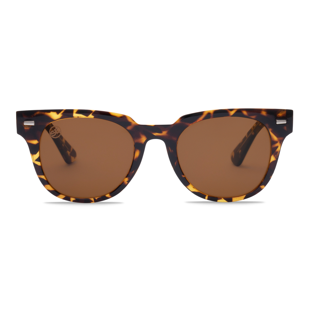 Amber Tort Round Sunglasses - Swoon Eyewear - Dublin Front View