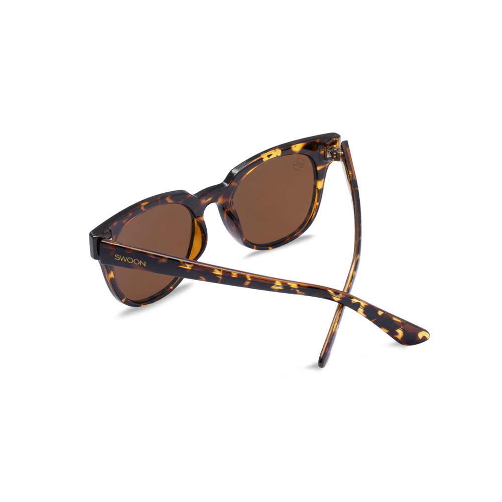 Amber Tort Round Sunglasses - Swoon Eyewear - Dublin Back View