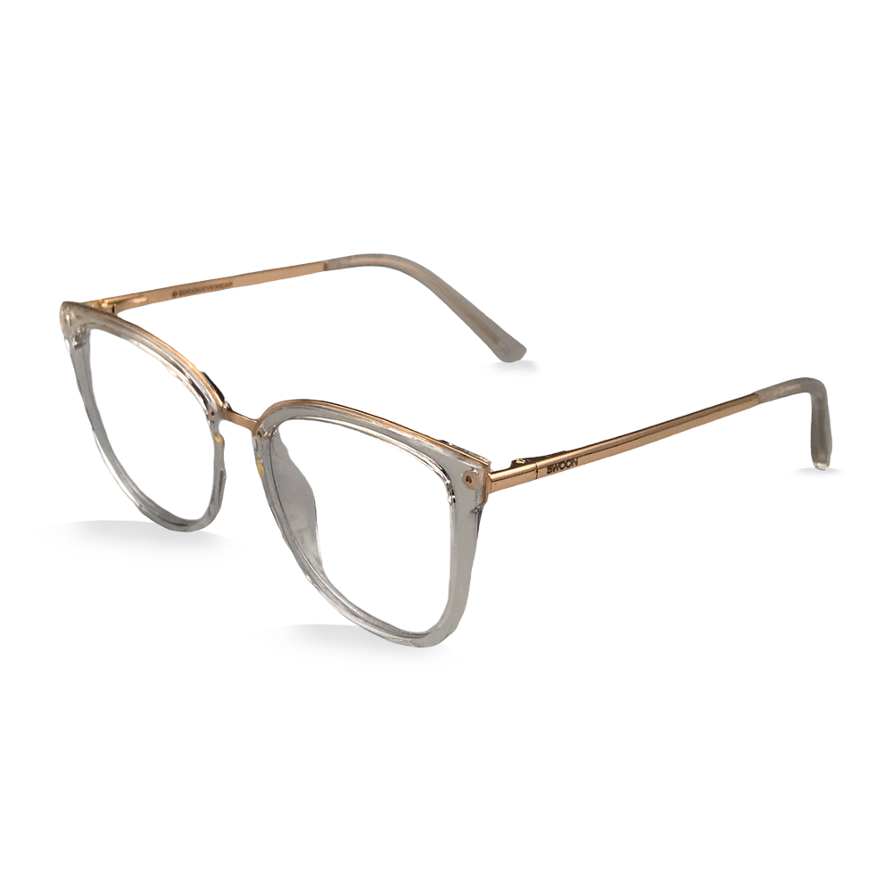 Clear / Gold Cat-Eye - Prescription Eyeglasses - Swoon Eyewear - Istanbul Side View