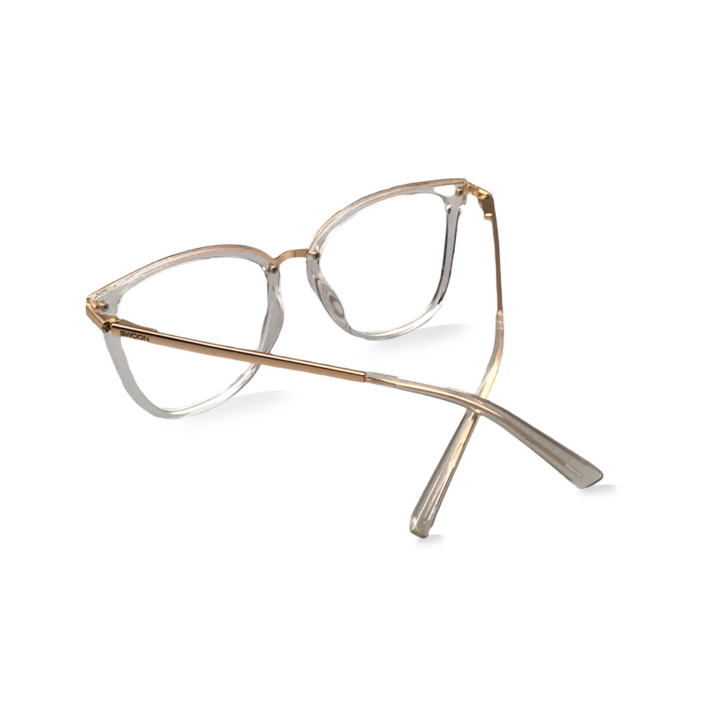Clear / Gold Cat-Eye - Prescription Eyeglasses - Swoon Eyewear - Istanbul Back View