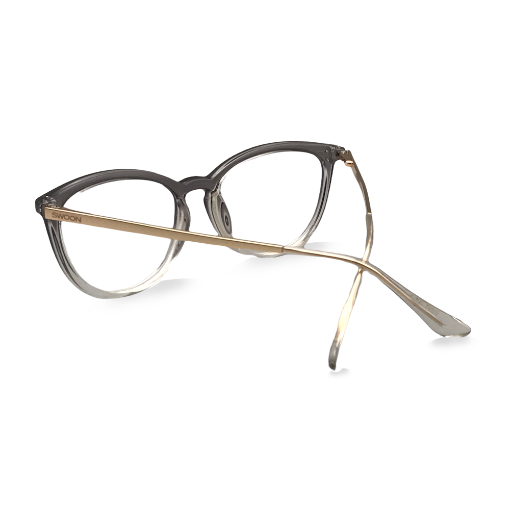 Smokey Ombre / Gold Temple - Prescription Glasses - Swoon Eyewear - Macau Back View