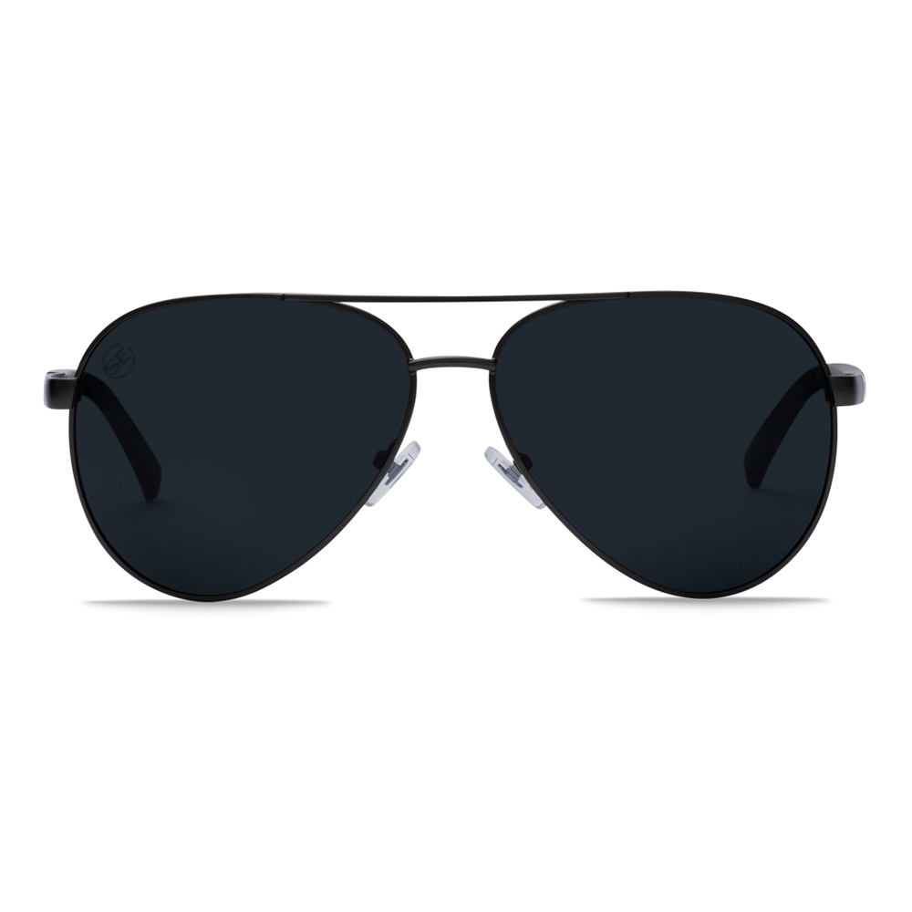 Matte black aviator sunglasses hotsell