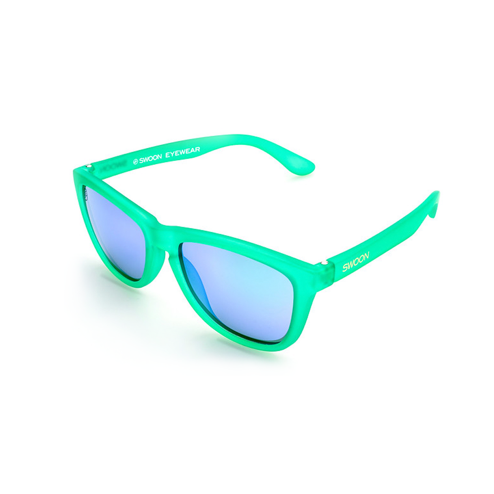 Polarized Matte Green Frame Green Mirror Sunglasses - Swoon Eyewear - Montserrat Side View
