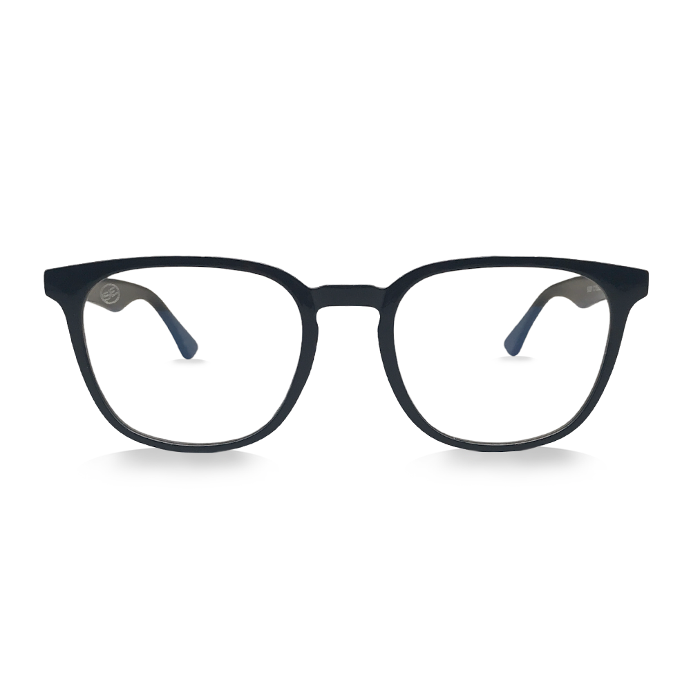 Black Rounded Rectangle - Blue Light Glasses - Swoon Eyewear - Mumbai Front View