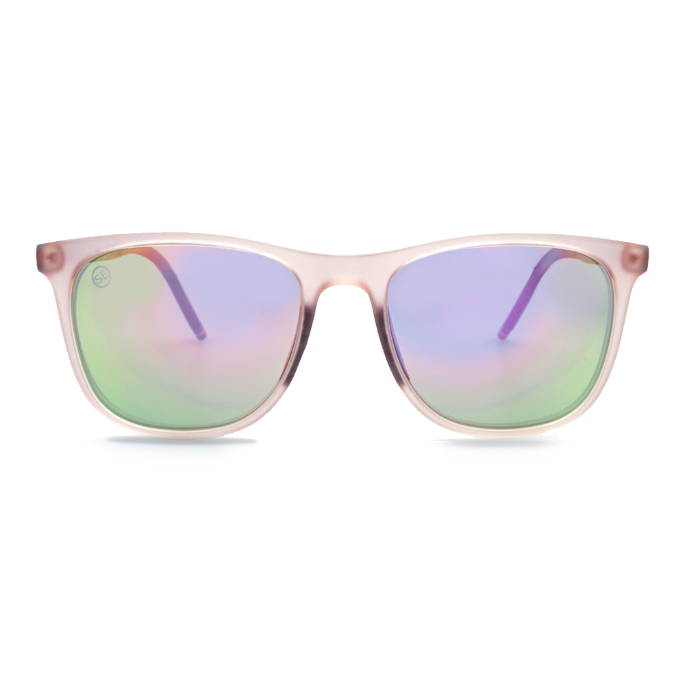 Matte Pink Frame Bubblegum Mirror Lenses Sunglasses - Swoon Eyewear - Front View