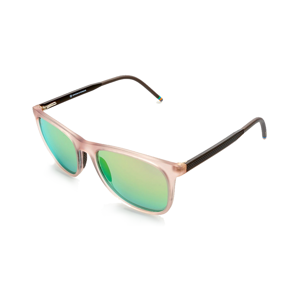 Matte Pink Frame Bubblegum Mirror Lenses Sunglasses - Swoon Eyewear - Side View