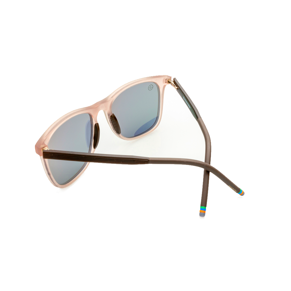 Matte Pink Frame Bubblegum Mirror Lenses Sunglasses - Swoon Eyewear - Back View