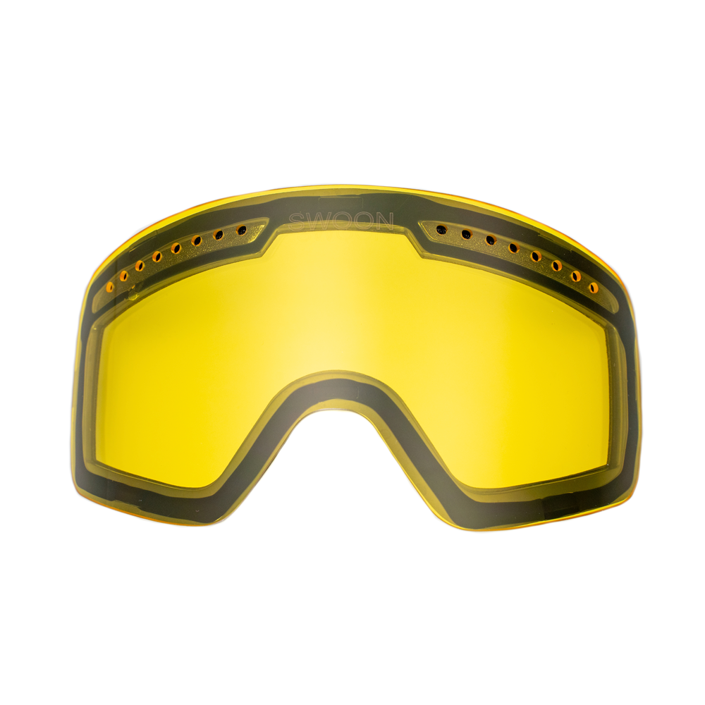 Snowbird + Night Lens Bundle - Additional Yellow Lens Snow Goggles - Swoon Eyewear - Front View