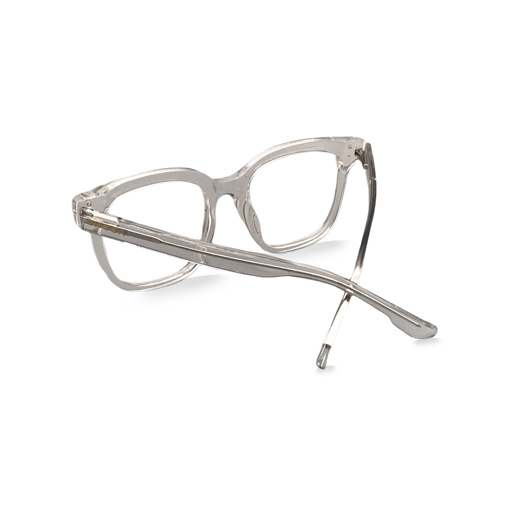 Cute Clear Unisex Frame - Blue Light Blocking Glasses - Swoon Eyewear - Savannah Back View