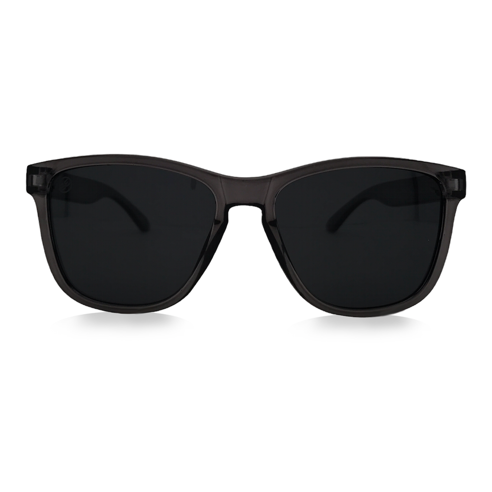 Translucent Gray Polarized Gray Mirror Sunglasses - Swoon Eyewear - Saint Thomas Front View