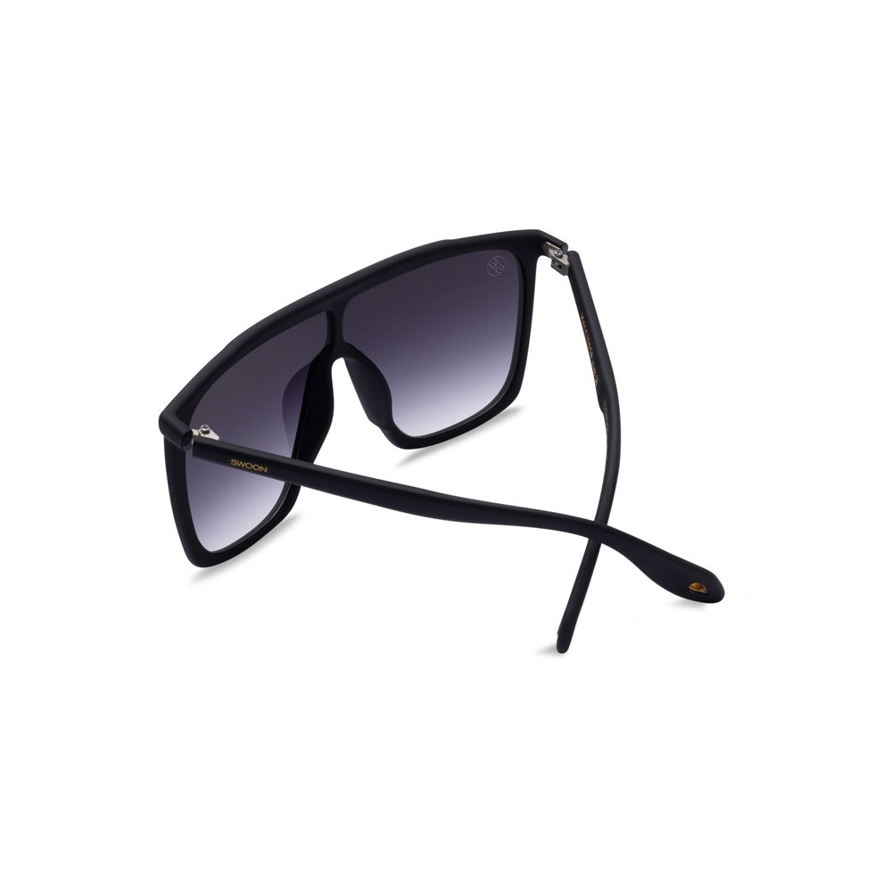 Black Oversized Fashion Sunglasses with Gradient Lenses - Swoon Eyewear - Tokyo Back View