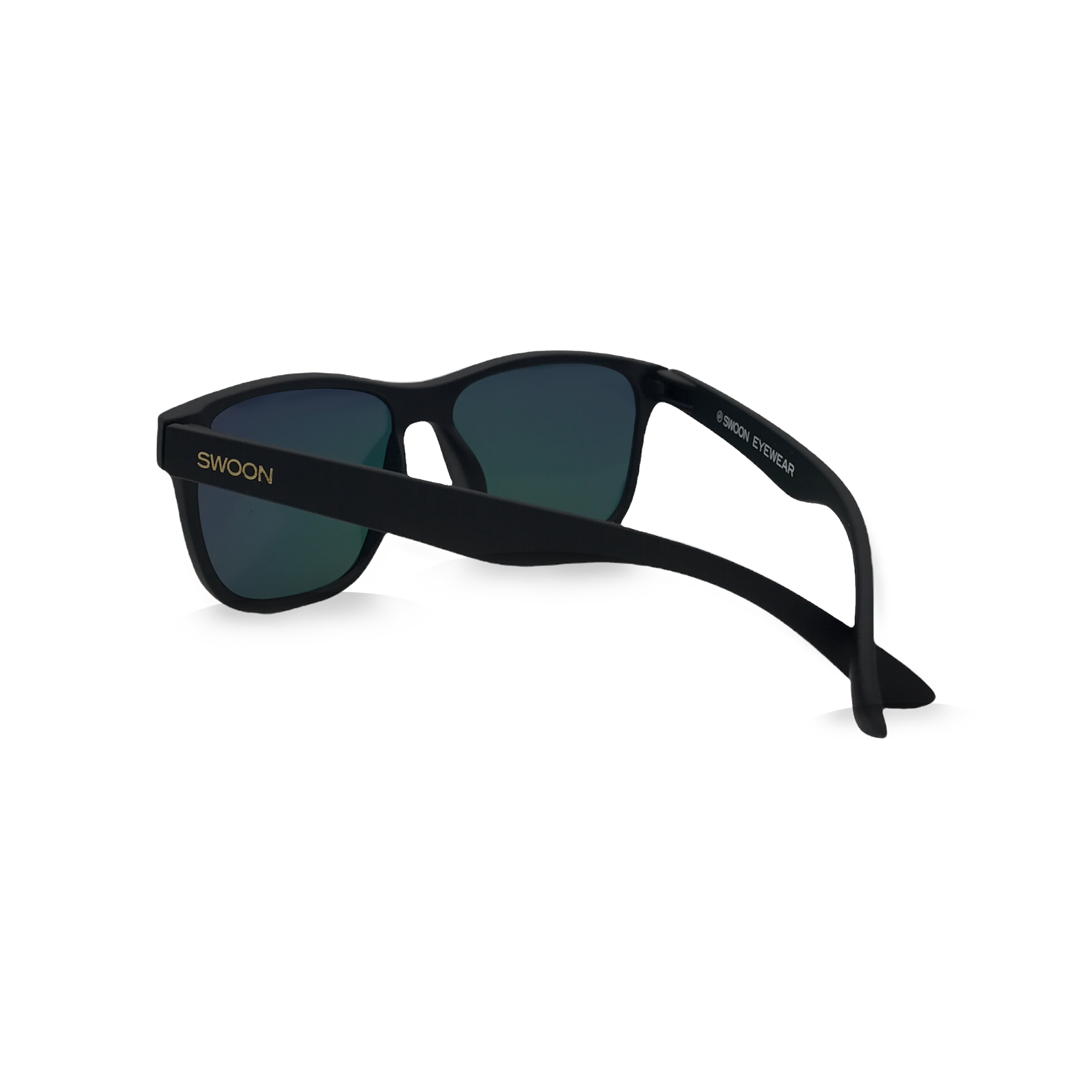 Polarized Pink Mirror Matte Black Fashion Sunglasses - Swoon Eyewear - Victoria Back View