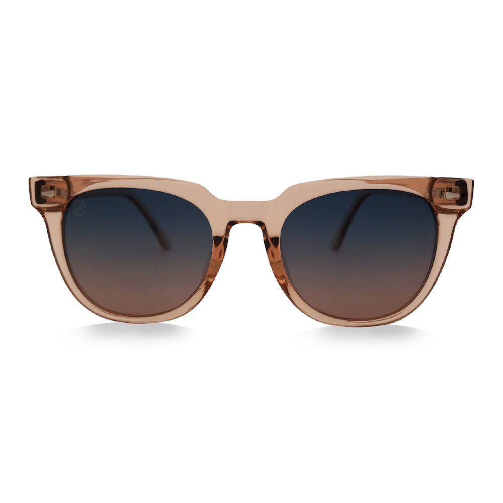 Translucent Peach Colored Fashion Sunglasses - Swoon Eyewear - Waterford Front View